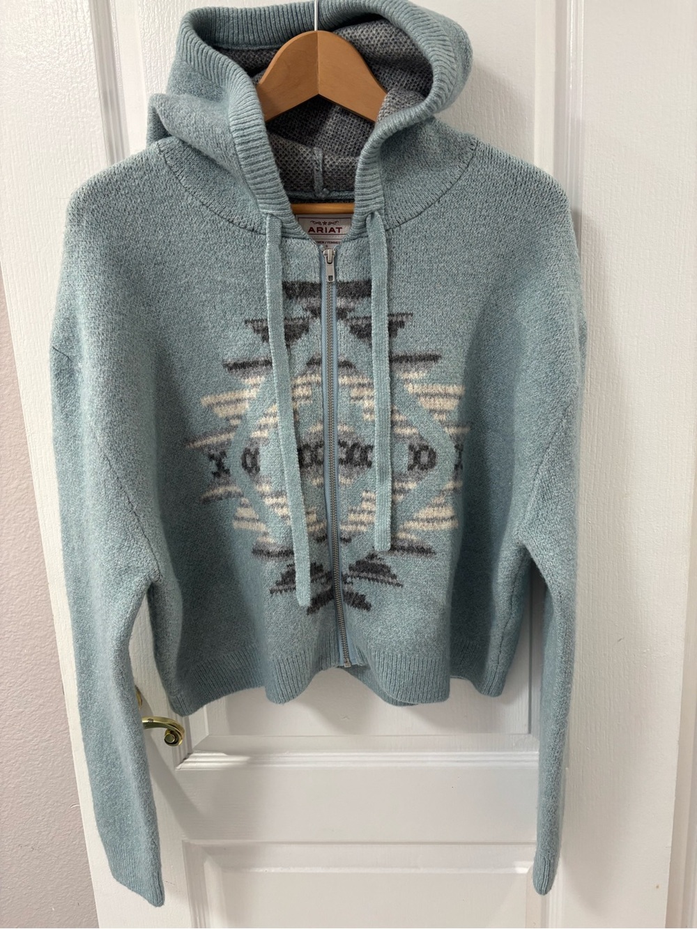 Ariat Agave Garden Hooded Zip Cardigan Sweater Aztec Motif